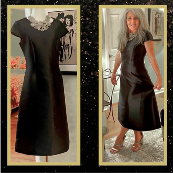 EY Signature,Statement Dress!Elegant Black,Slimming,A-Line,Excellent Con,Size 10 - Picture 1 of 9